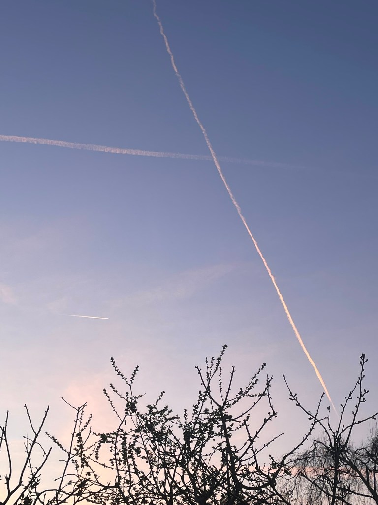Spring contrails
